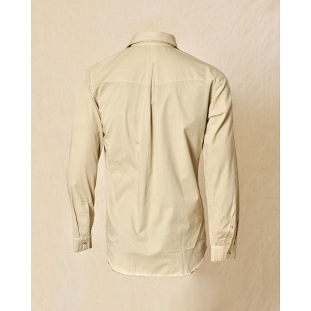 Chemise à bords frangés beige Outift