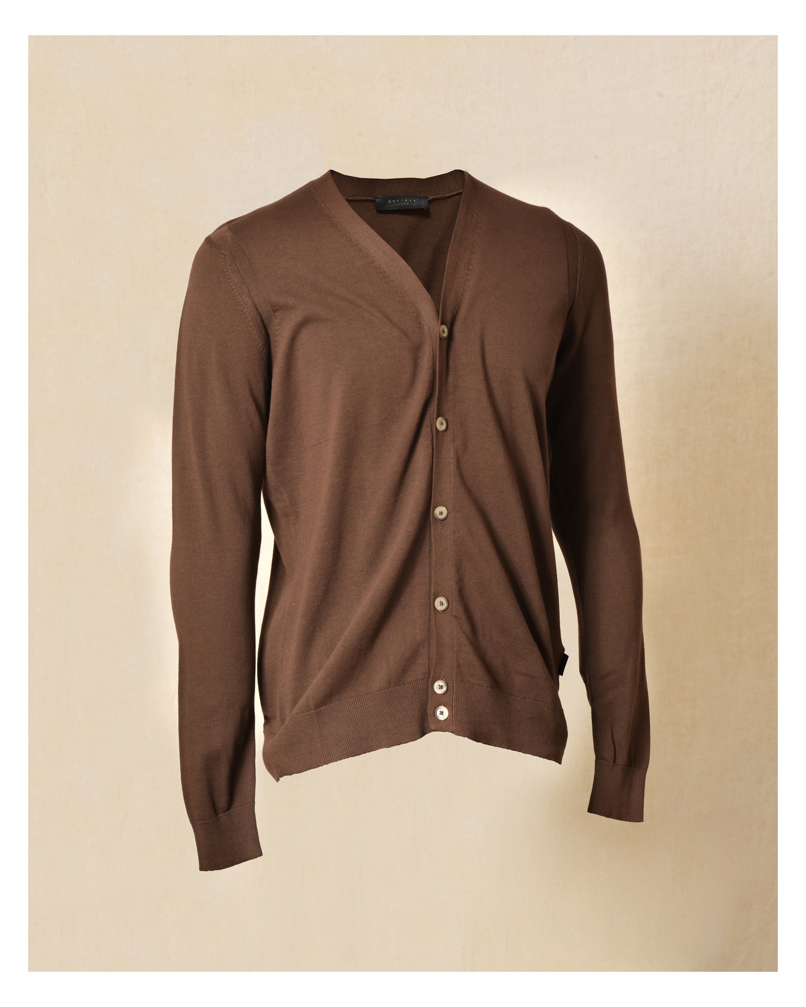 Cardigan en coton marron col V Outfit