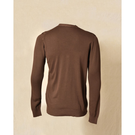 Cardigan en coton marron col V Outfit