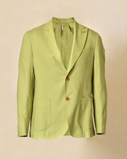 Veste blazer en lin verte RPL