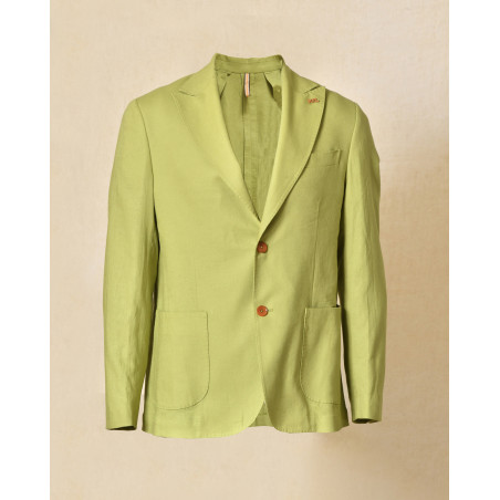 Veste blazer en lin verte RPL