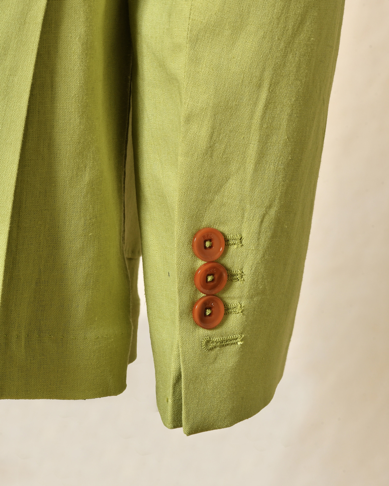 Veste blazer en lin verte RPL