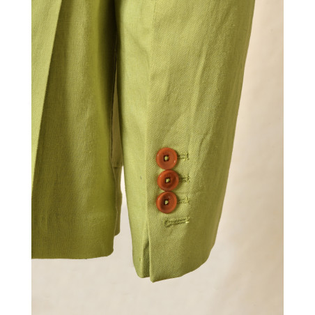 Veste blazer en lin verte RPL