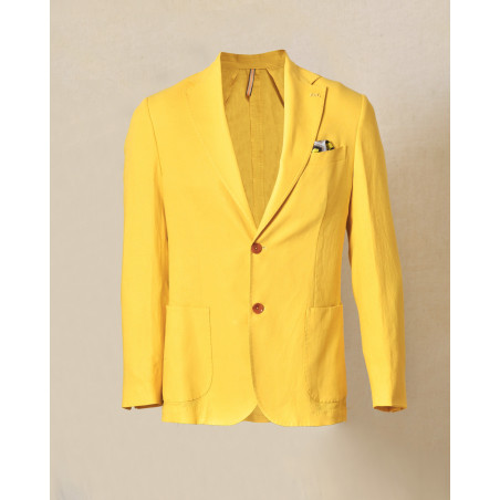 Veste blazer en lin jaune RPL
