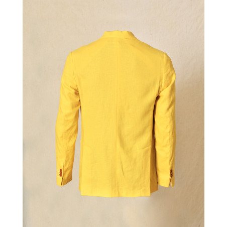 Veste blazer en lin jaune RPL