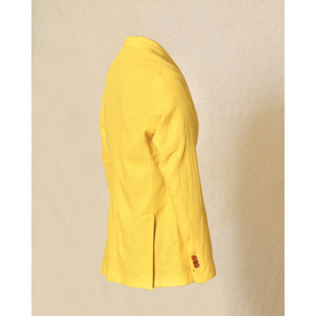 Veste blazer en lin jaune RPL