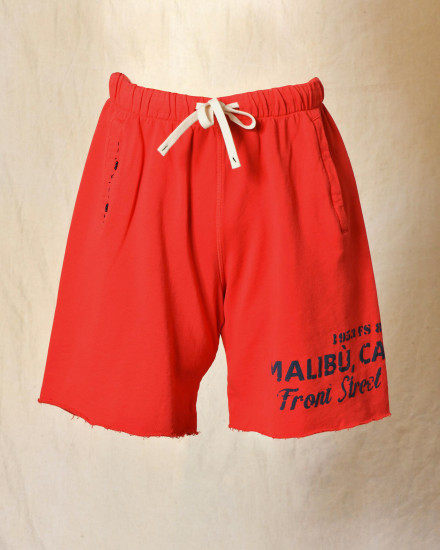 Short de survêtement rouge Front Street