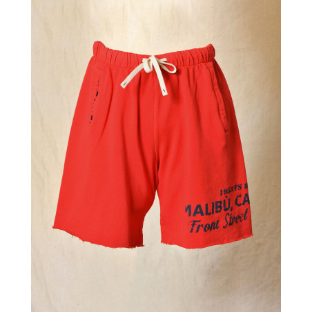 Short de survêtement rouge Front Street