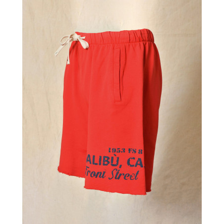 Short de survêtement rouge Front Street