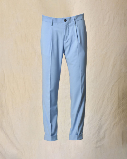 Pantalon à pinces bleu Outfit