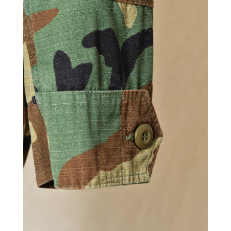 Veste camouflage à empiècement denim Front Street