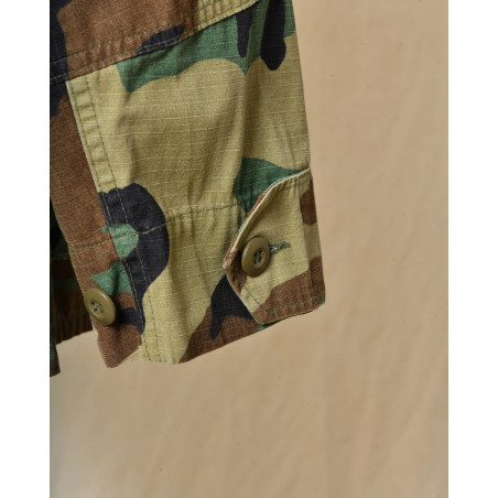 Veste camouflage à empiècement denim Front Street