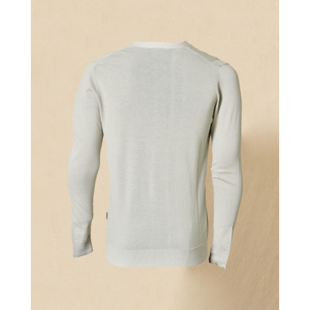 Cardigan en coton gris col V Outfit