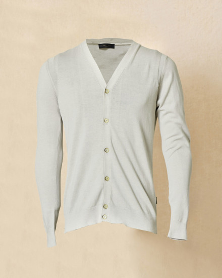 Cardigan en coton gris col V Outfit