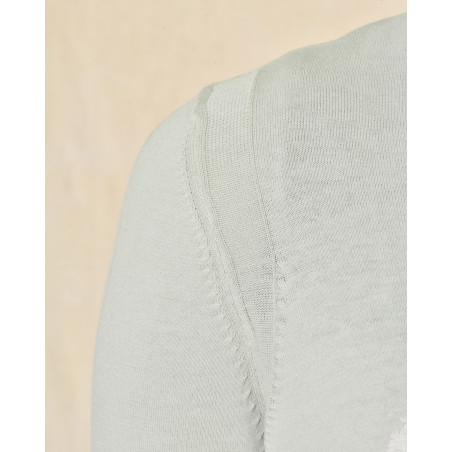Cardigan en coton gris col V Outfit