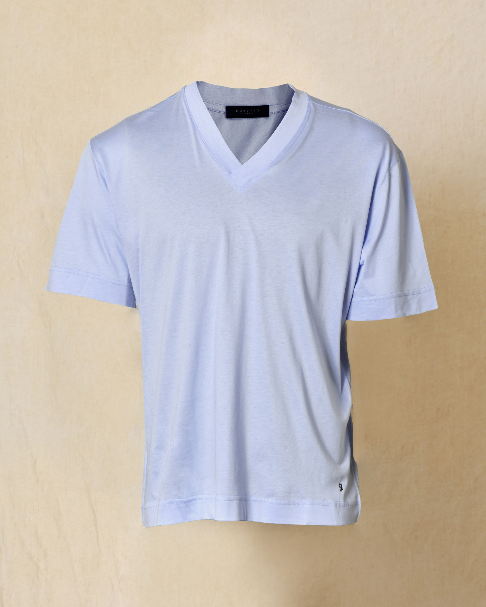 T-shirt col V bleu Outfit
