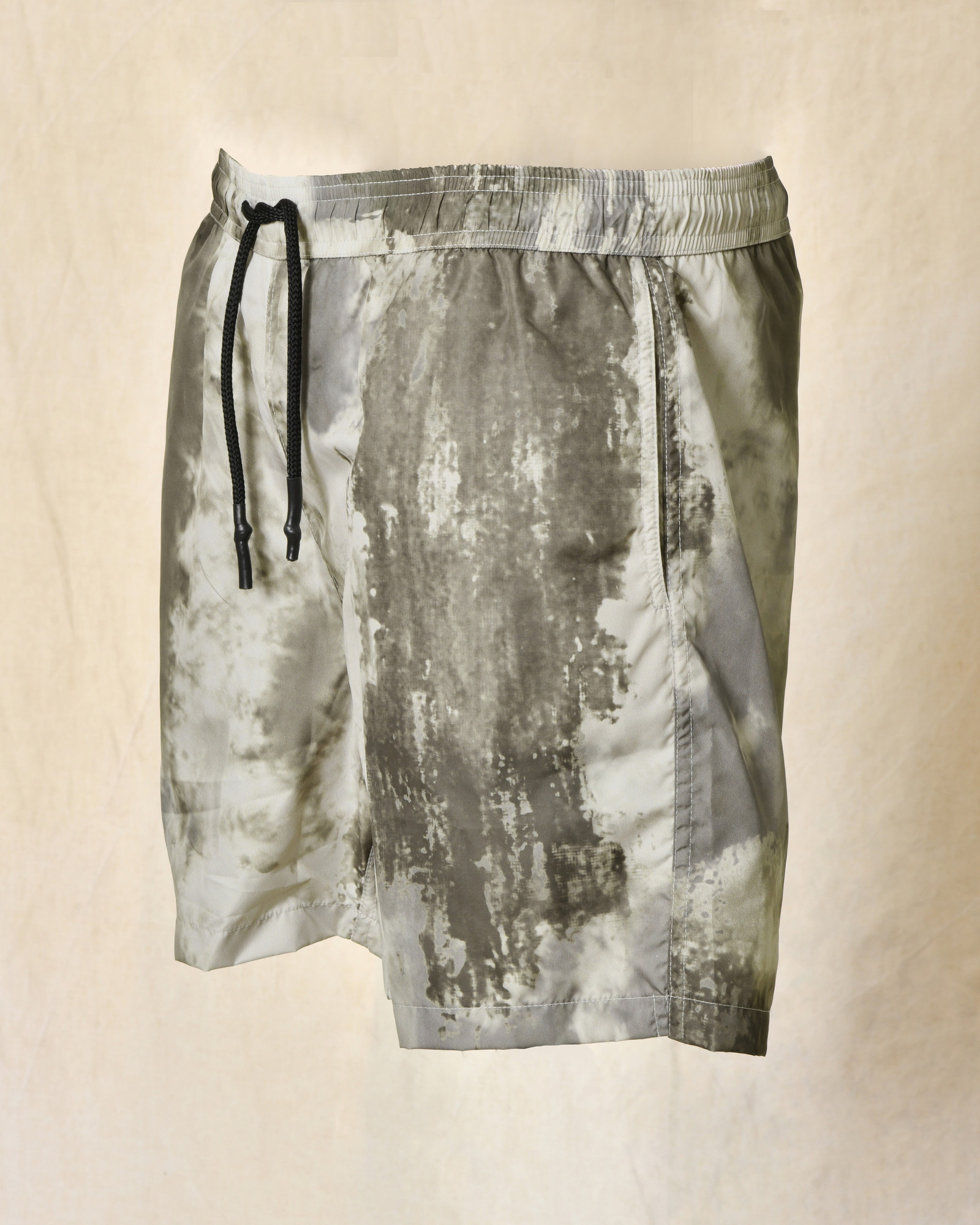 Short de bain effet délavé kaki Ixos