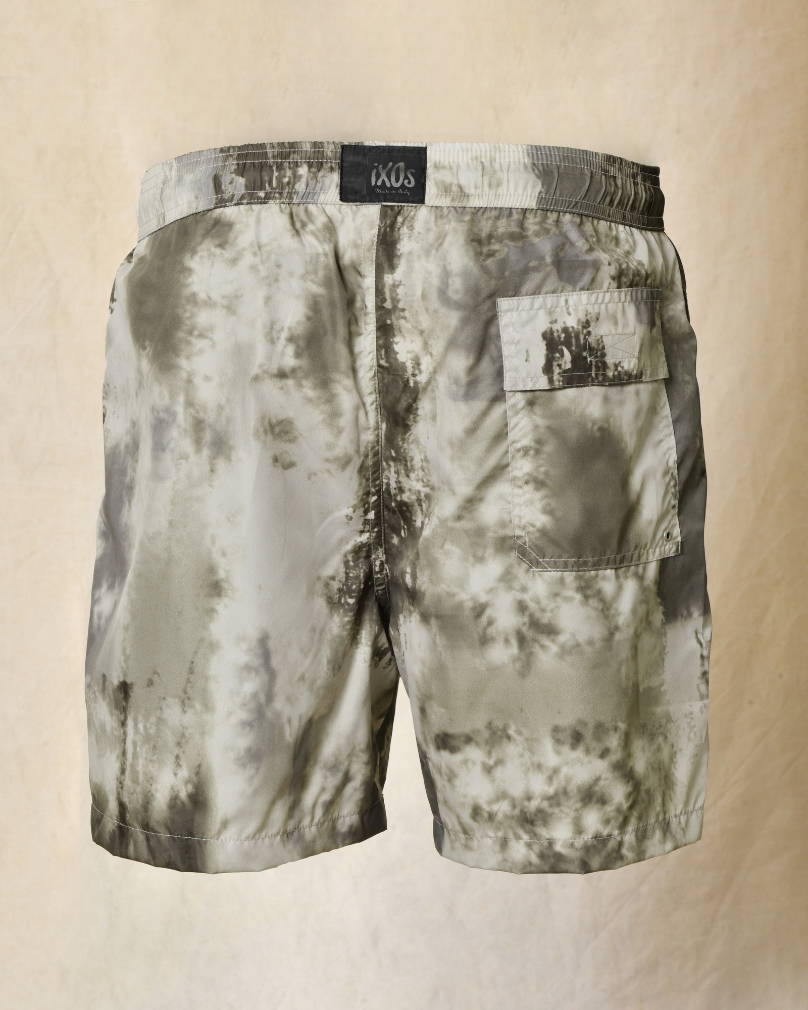 Short de bain effet délavé kaki Ixos