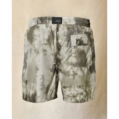 Short de bain effet délavé kaki Ixos
