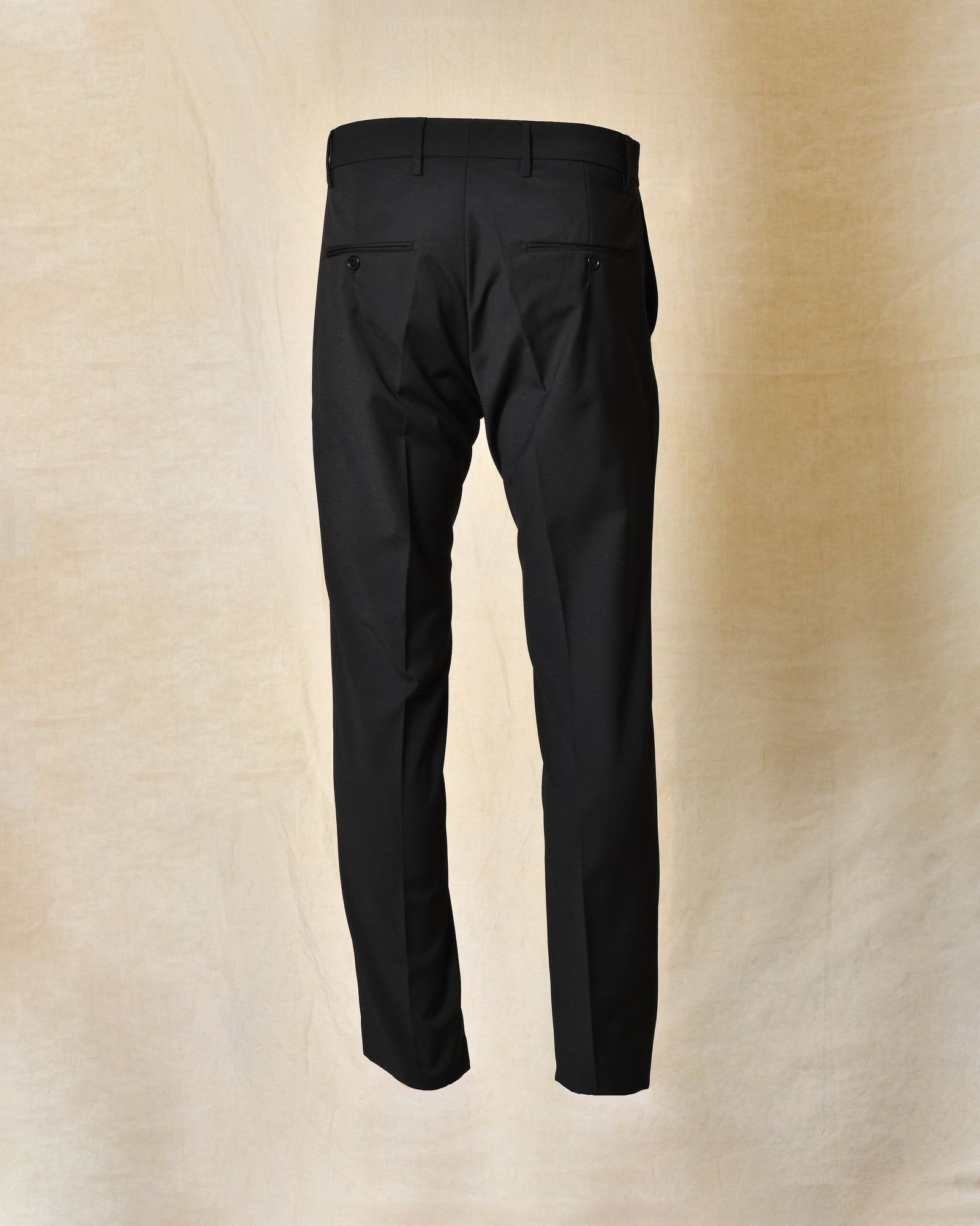 Costume bi-matière en laine noir RPL