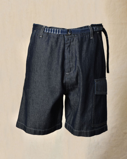 Bermuda en denim bleu Ixos