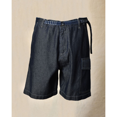 Bermuda en denim bleu Ixos