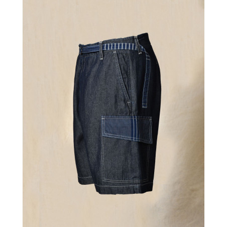 Bermuda en denim bleu Ixos