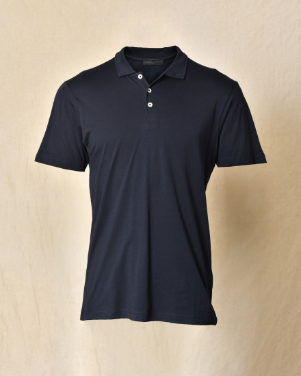 Polo en coton bleu Outfit