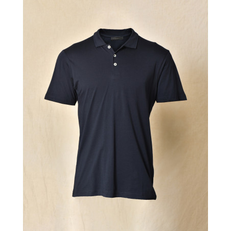 Polo en coton bleu Outfit