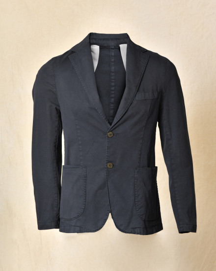 Veste blazer en coton bleu Outfit