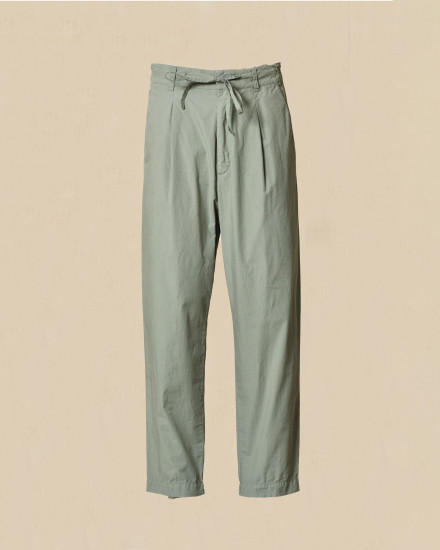 Pantalon en coton élastique vert Ixos