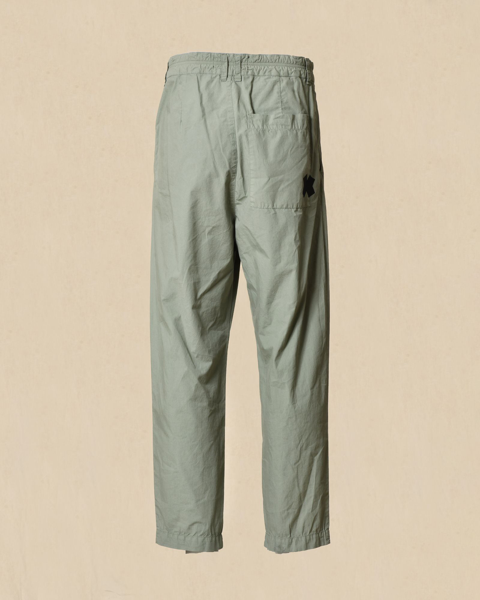 Pantalon en coton élastique vert Ixos