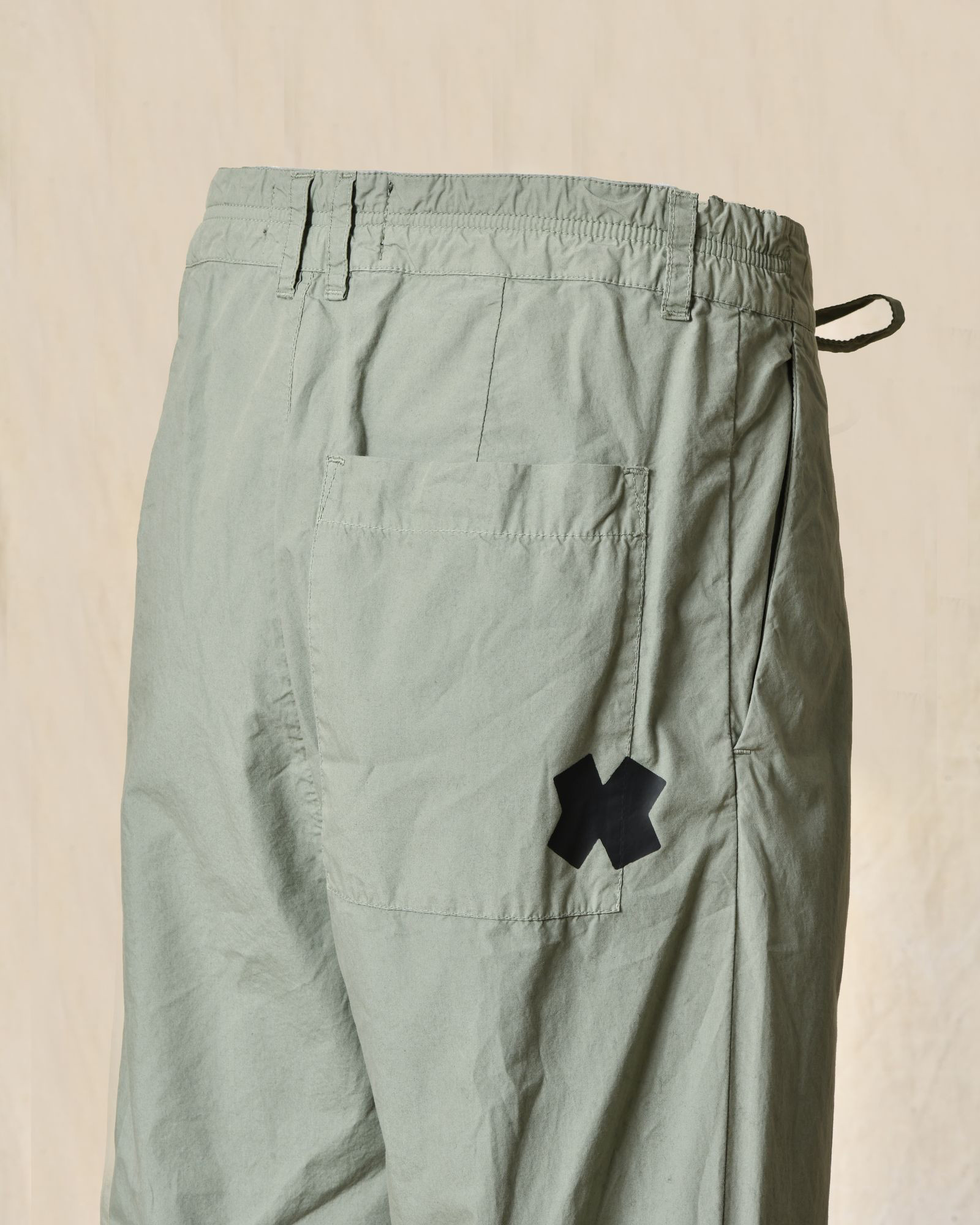 Pantalon en coton élastique vert Ixos