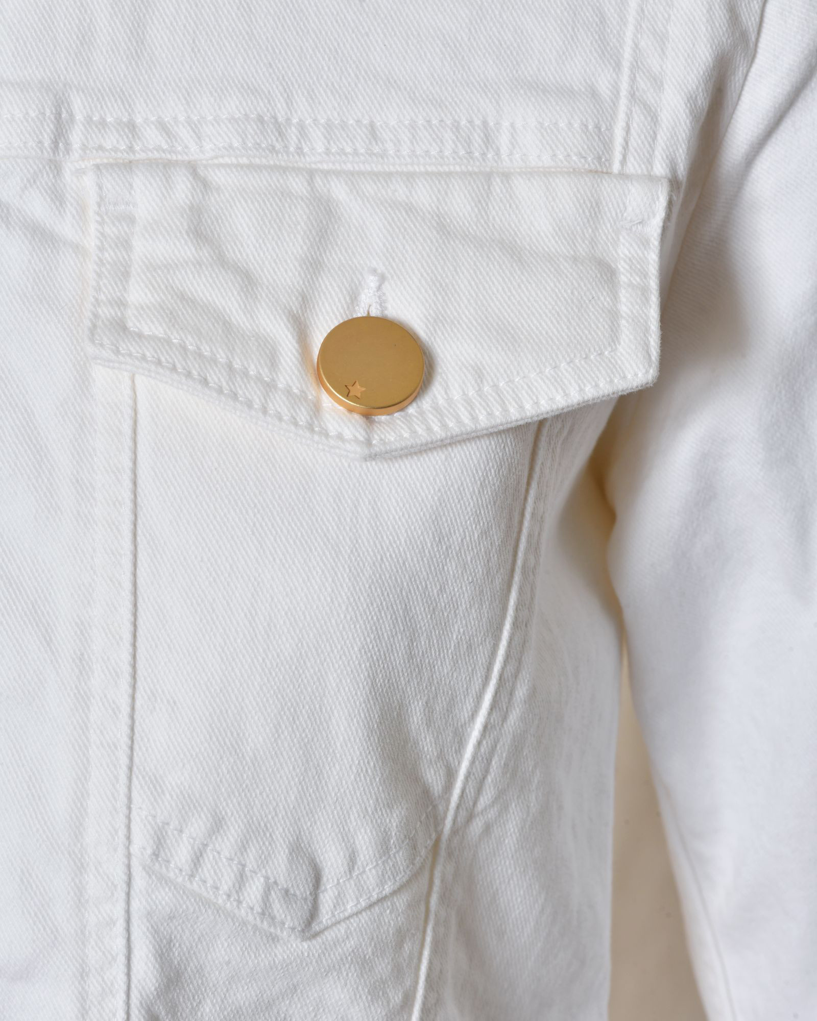 Veste en jean blanche à broderies Lorena Antoniazzi