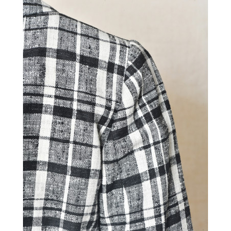 Veste à carreaux en lin Lorena Antoniazzi