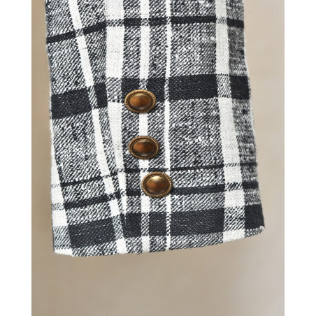 Veste à carreaux en lin Lorena Antoniazzi