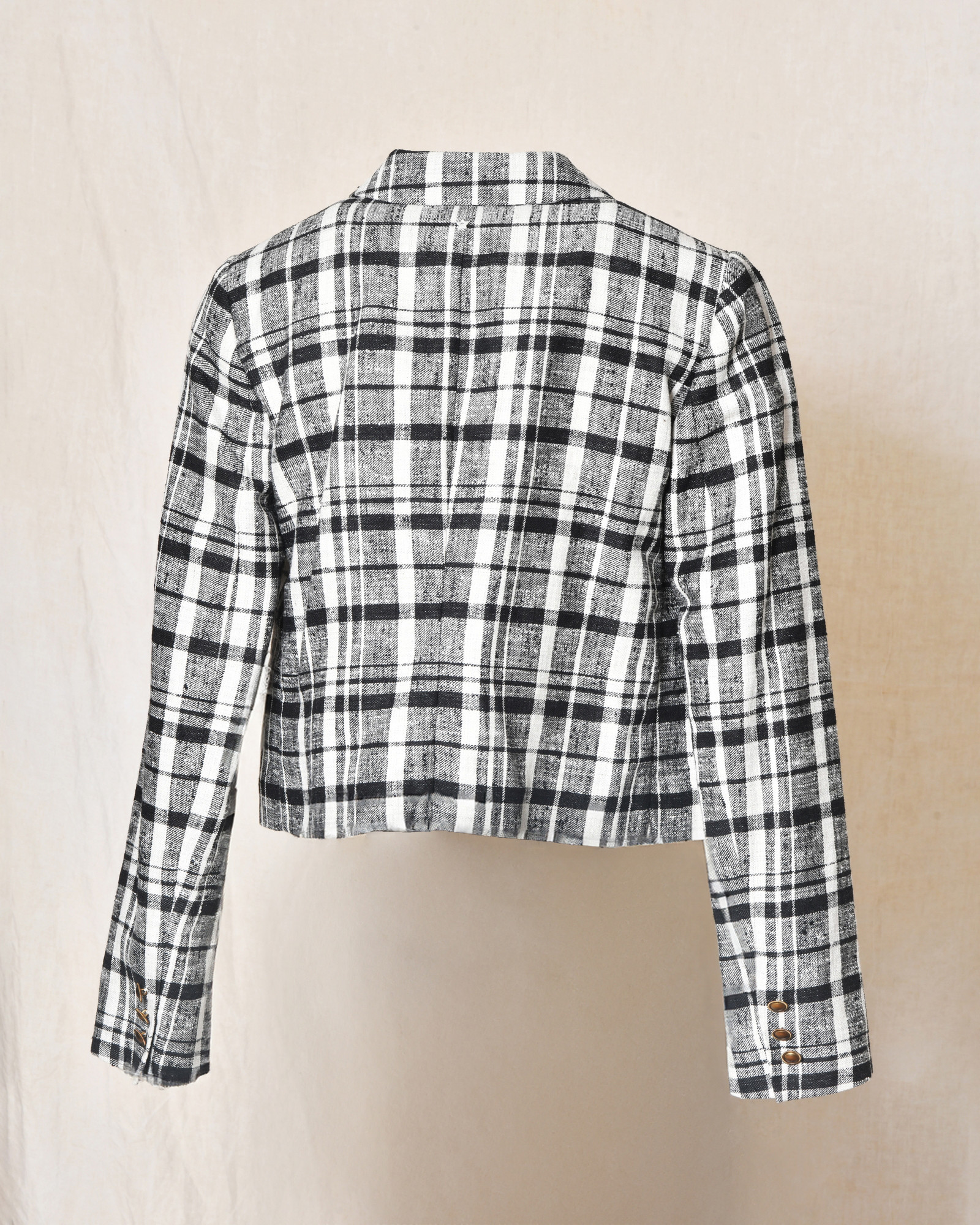 Veste à carreaux en lin Lorena Antoniazzi