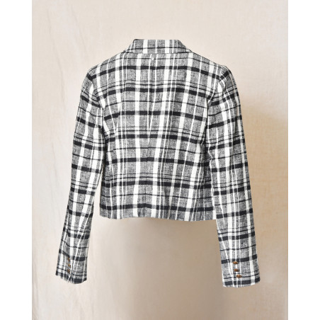 Veste à carreaux en lin Lorena Antoniazzi