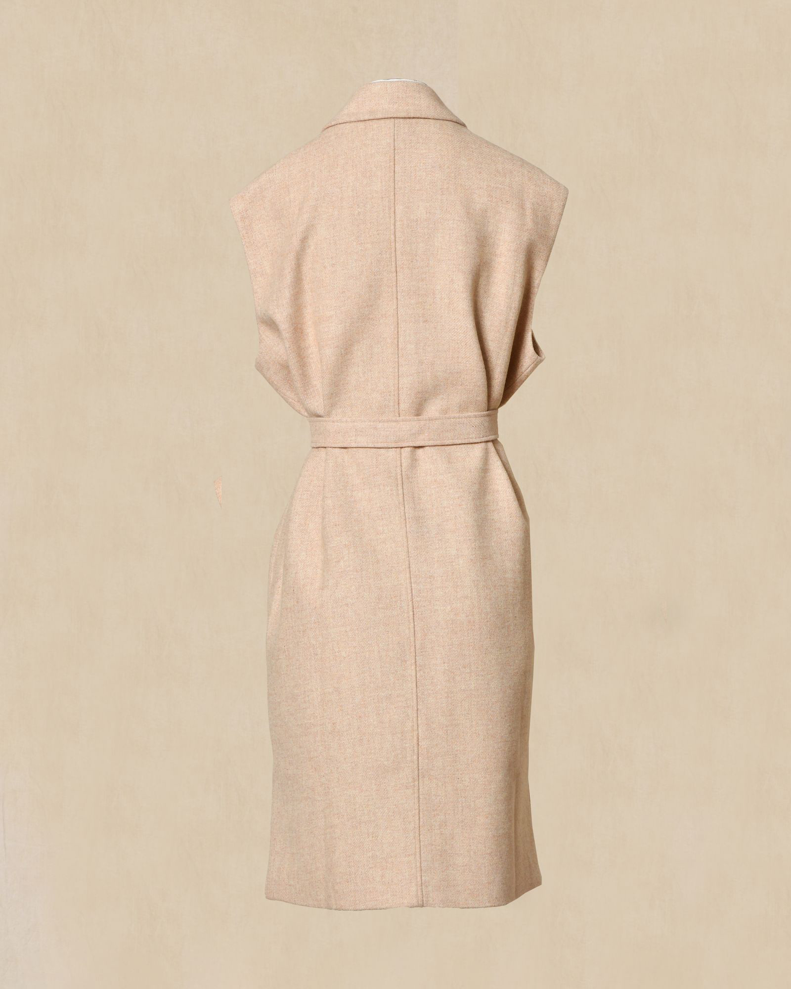 Manteau en laine sans manches beige Bella Jones