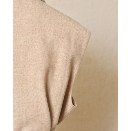 Manteau en laine sans manches beige Bella Jones