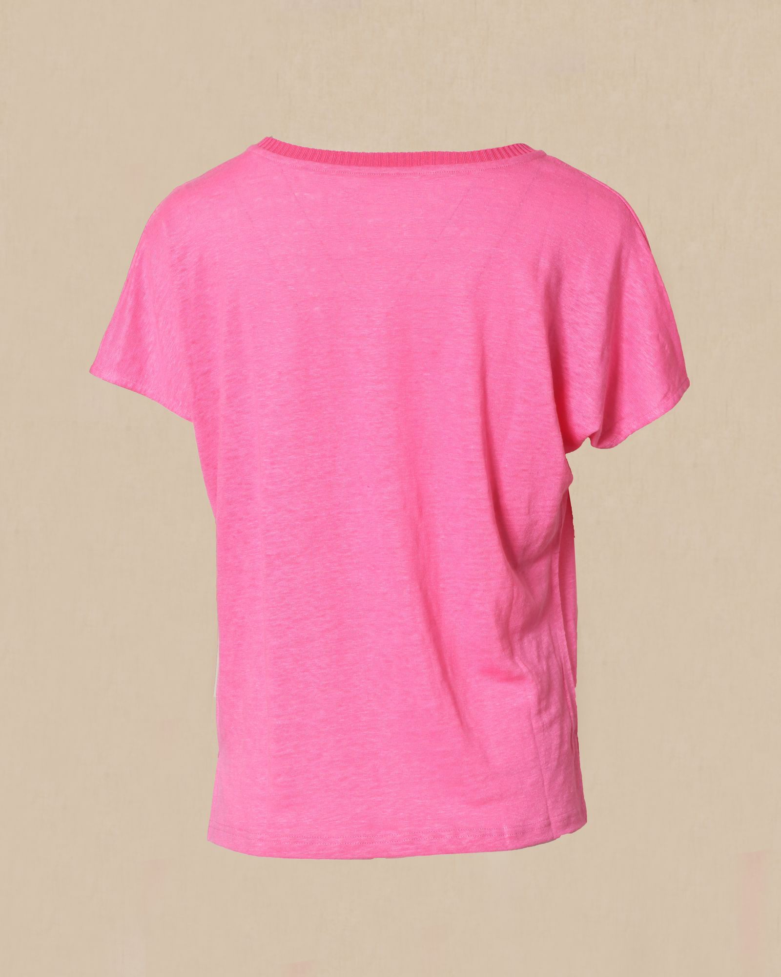 T-shirt à manches chauve-souris en lin rose Ma Petite Capsule