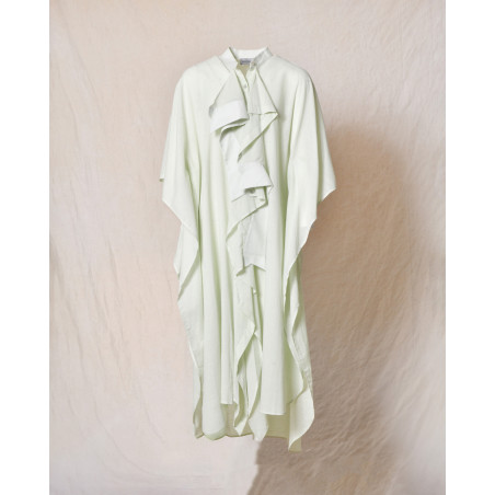 Robe maxi à volants verte Balossa