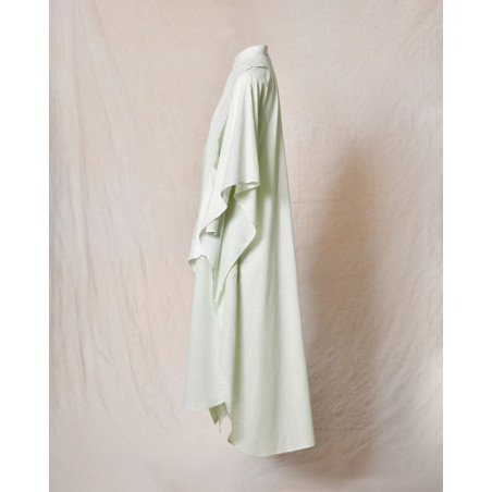 Robe maxi à volants verte Balossa