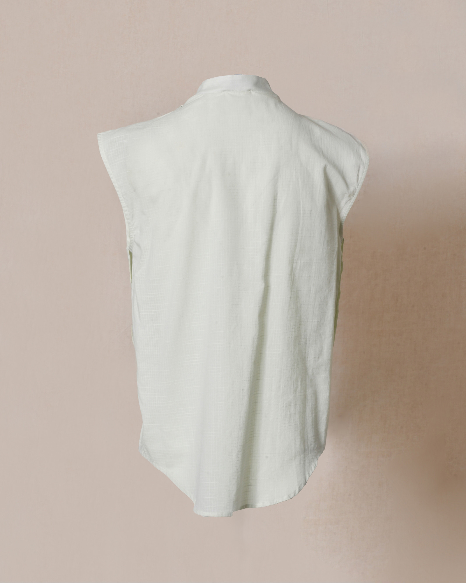 Blouse sans manches à volants verte Balossa