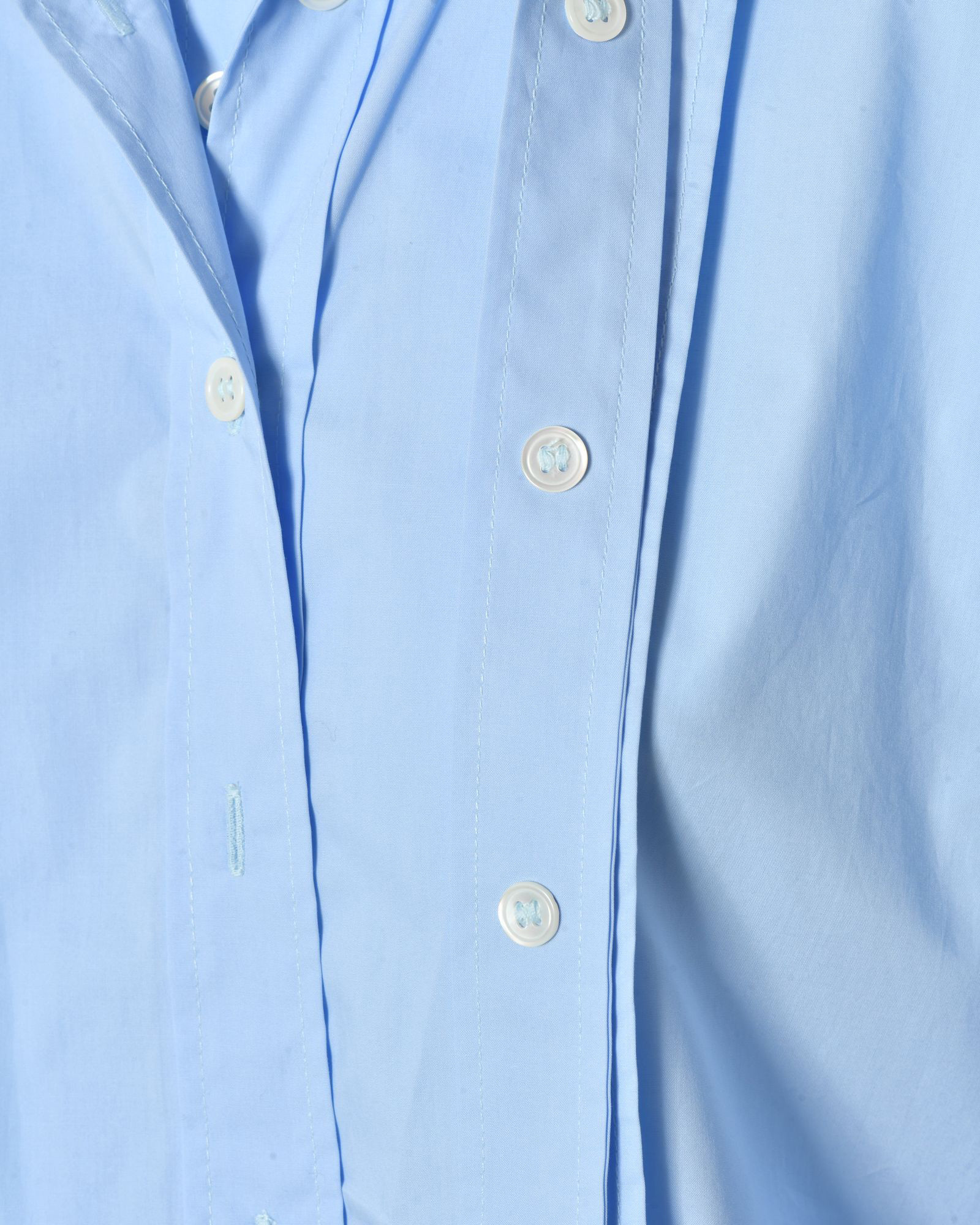 Chemise bleue à cols superposés Balossa