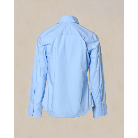 Chemise bleue à cols superposés Balossa