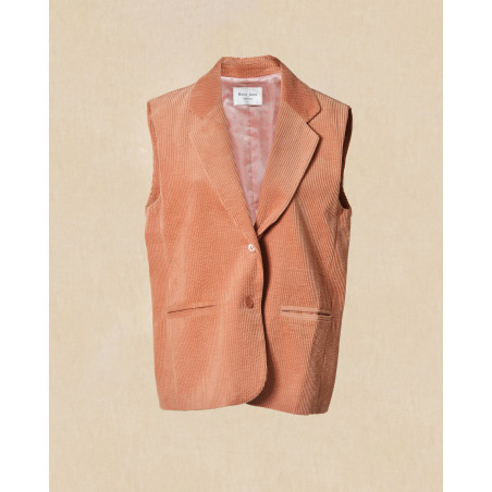 Veste côtelée sans manches orange Bella Jones