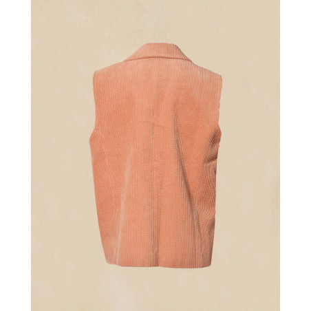 Veste côtelée sans manches orange Bella Jones
