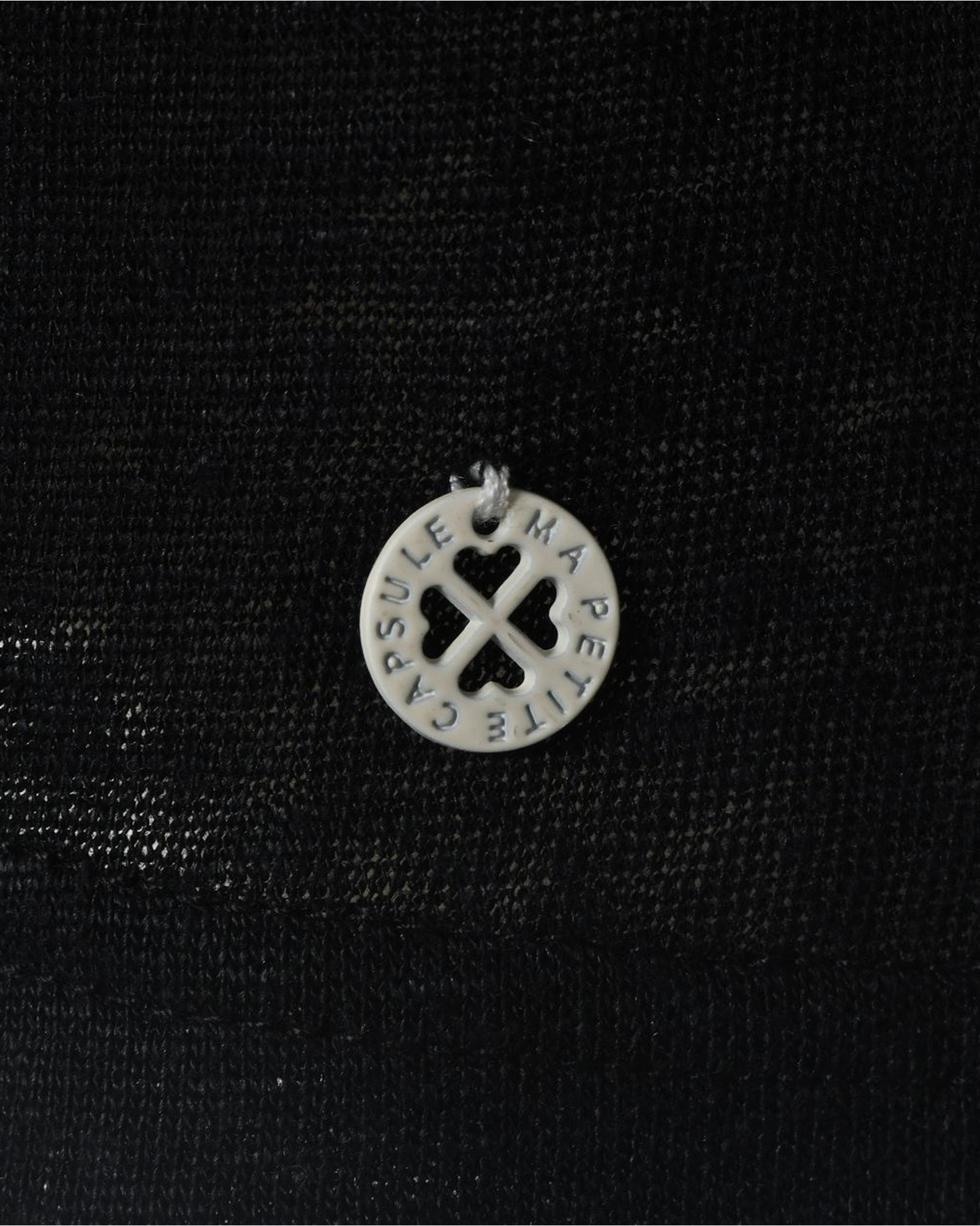 T-shirt à manches chauve-souris en lin noir Ma Petite Capsule