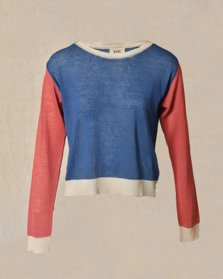 Pull en lin tricolore Diega